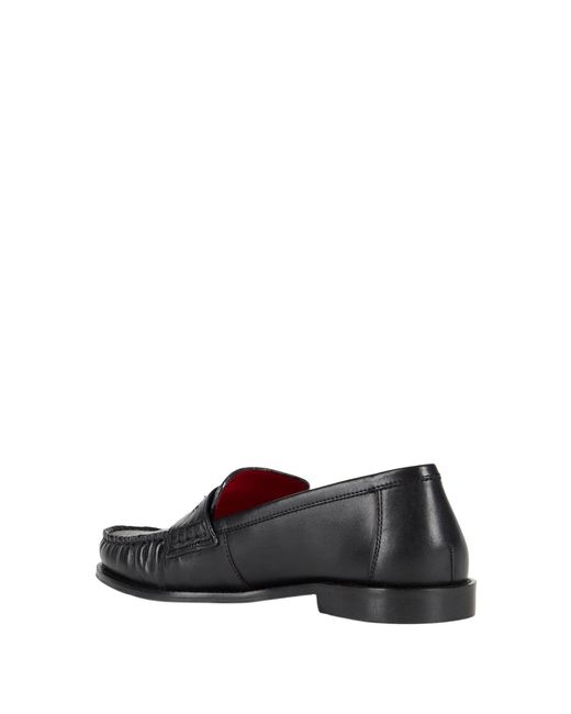 MAX&Co. Black Lizard-Embossed Loafers