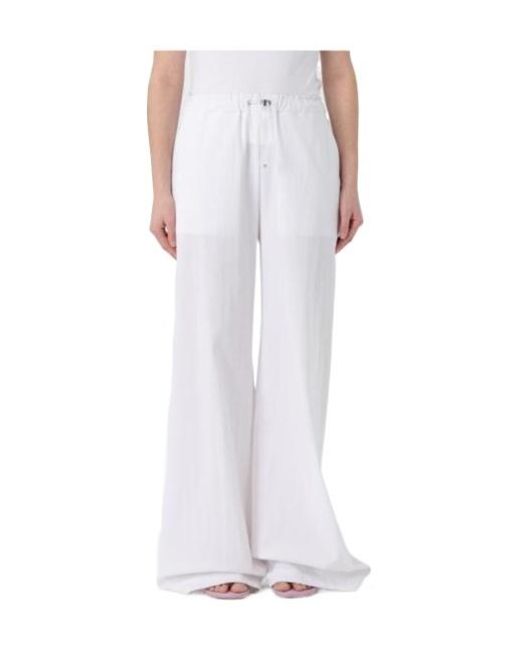 Moschino White Drawstring Casual Pants