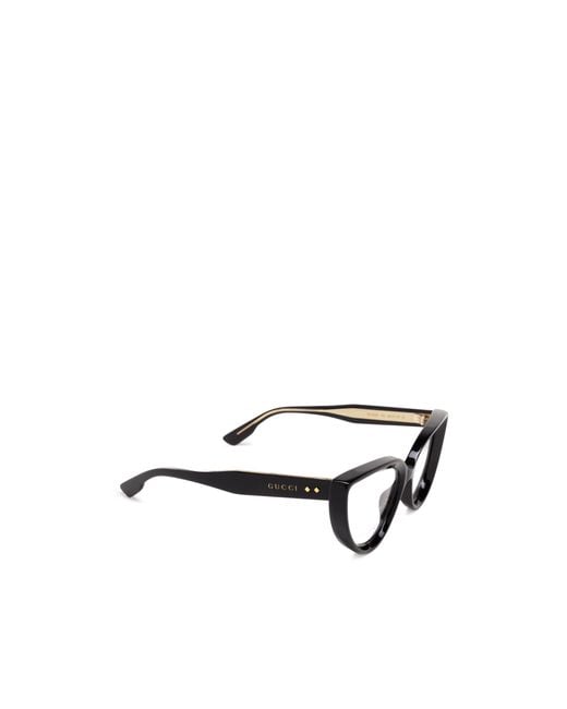 Gucci White Eyewear Cat-Eye Glasses And Frames