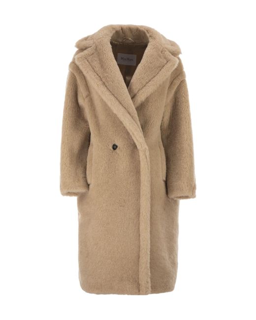 Max Mara Natural Tedgirl Button-Up Long Coat
