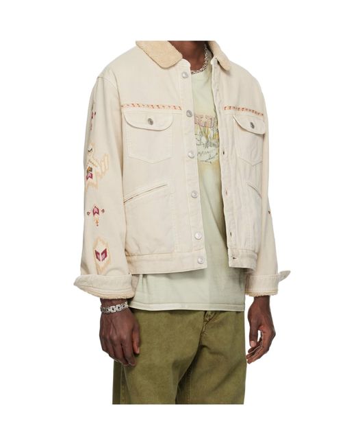 Isabel Marant Natural Long-Sleeved Denim Jacket for men
