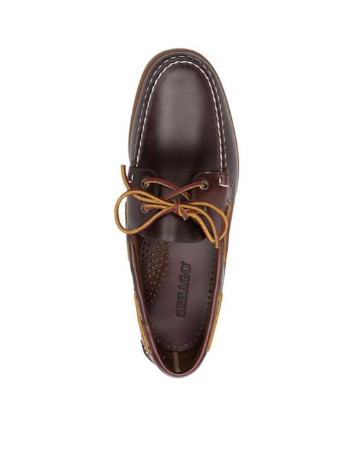 Sebago Brown Round Toe Business Casual Shoes for men