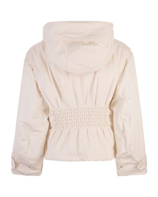 Ermanno Scervino Natural Hooded Jacket