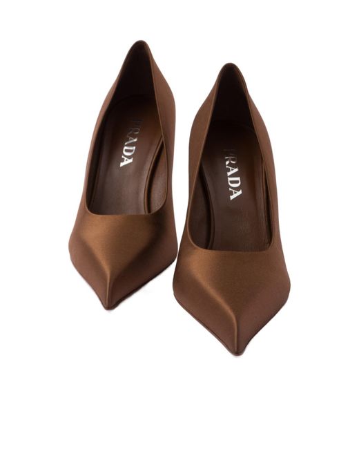 Prada Brown Pointed Toe Slip-On Pumps