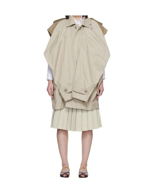 Maison Mihara Yasuhiro Natural Belted Trench Coat