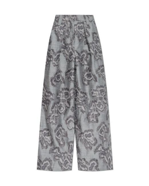 Ganni Gray Vintage Effect Trousers