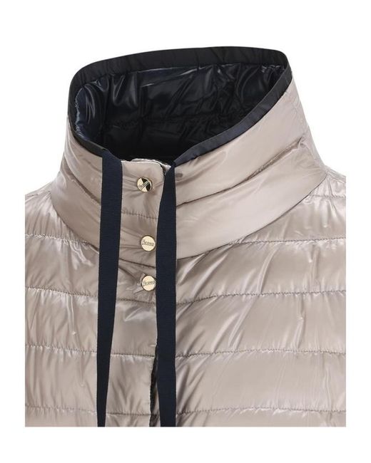 Herno Blue Reversible Hooded Down Jacket
