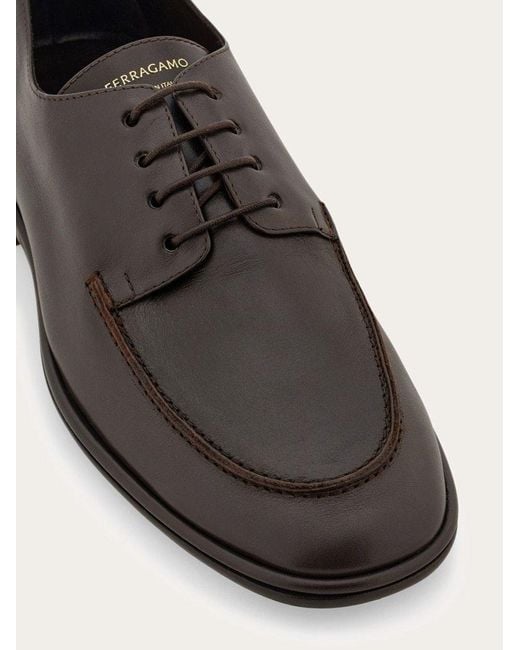 Ferragamo Brown Ferragamo Logo Printed Lace-Up Shoese for men