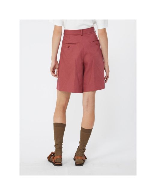 Weekend by Maxmara Red Wkdecuba High-Waist Shorts