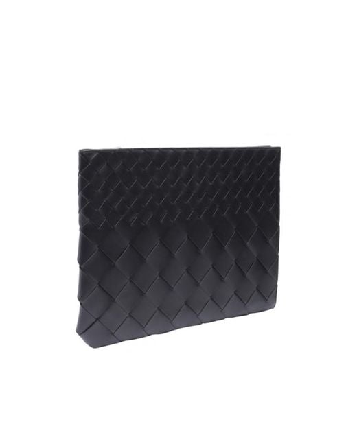 Bottega Veneta Black Half Zip Pouch for men