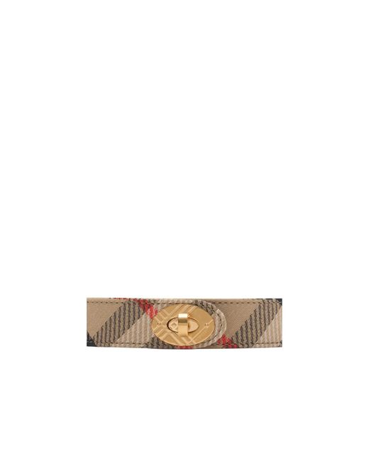 Burberry White Check Cotswolds Belt