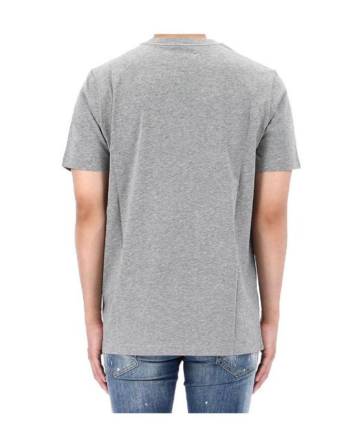 Moncler Gray Short-Sleeved T-Shirt for men