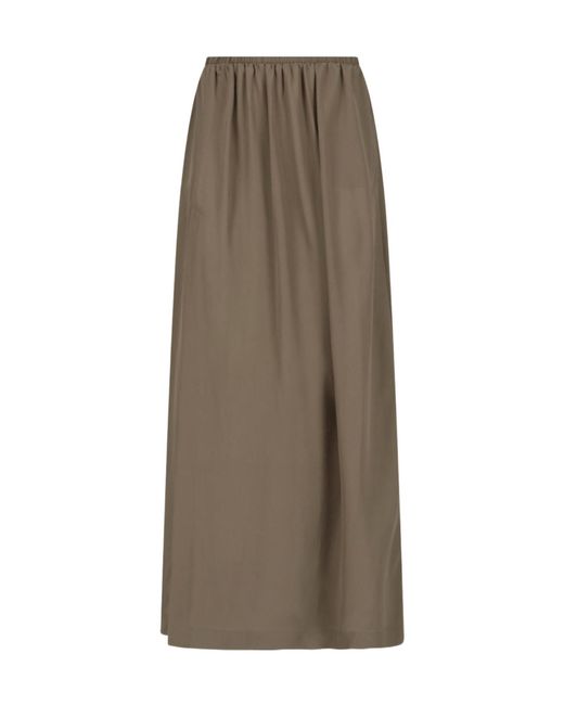 Frankie Shop Natural Elastic-Waist Skirt