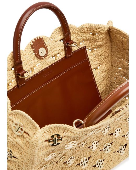 Rabanne Metallic Woven Tote Bag