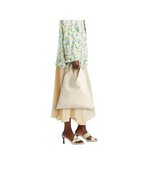MM6 by Maison Margiela Natural Large Solid-Color Tote Bag