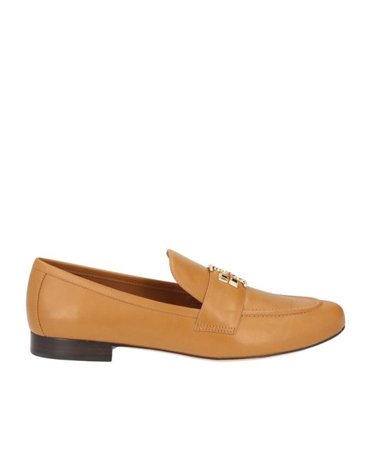 Tory Burch Brown Plain Colour Loafers
