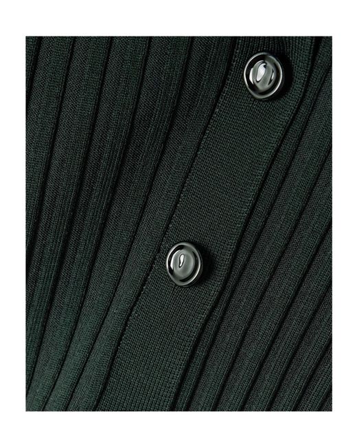 Proenza Schouler Green Luiza Ribbed-Knit Midi Shirt Dress