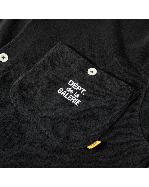GALLERY DEPT. Black Plain Short Sleeve Shirt for men