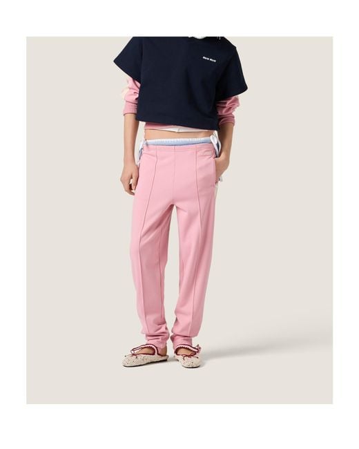 Miu Miu Blue Cropped Polo Sweatshirt
