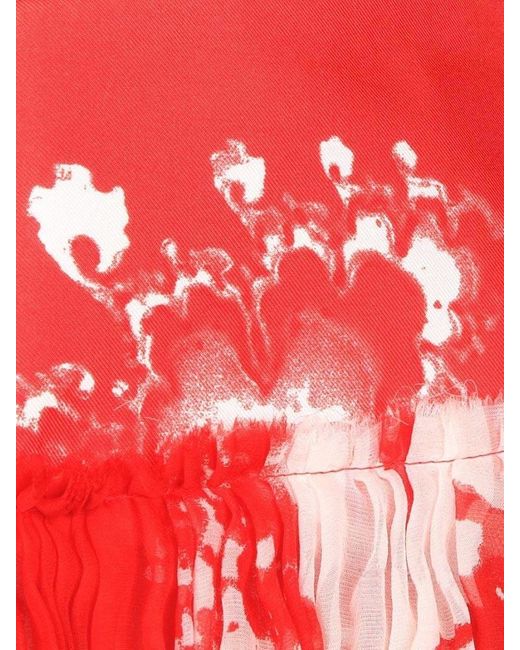 Ermanno Scervino Red Printed Skirt