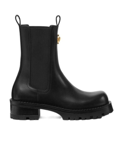 Versace Black Vagabond Slip-On Chelsea Boots