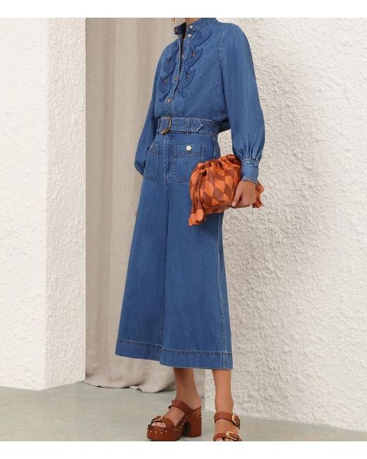 Zimmermann Blue Wide-Leg Jeans
