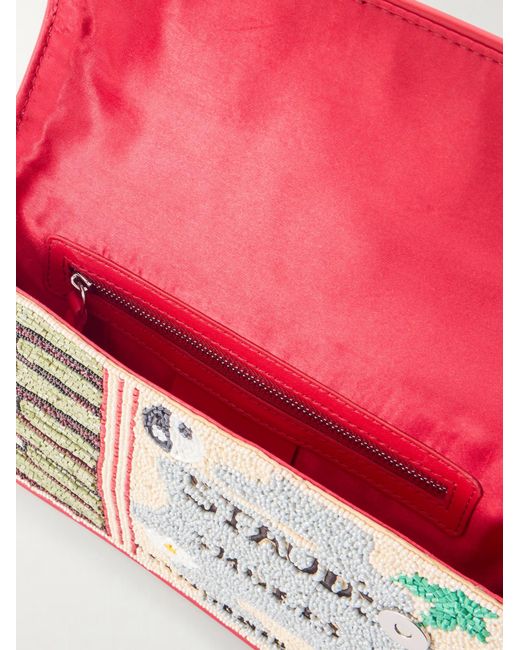Staud Tommy Beaded Embroidered Shoulder Bag