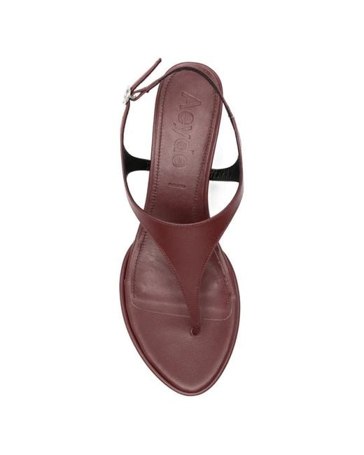 Aeyde Brown Roose Leather Sandals