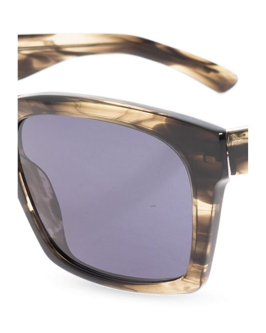 Balenciaga Gray Eyewear Rectangle Frame Sunglasses for men