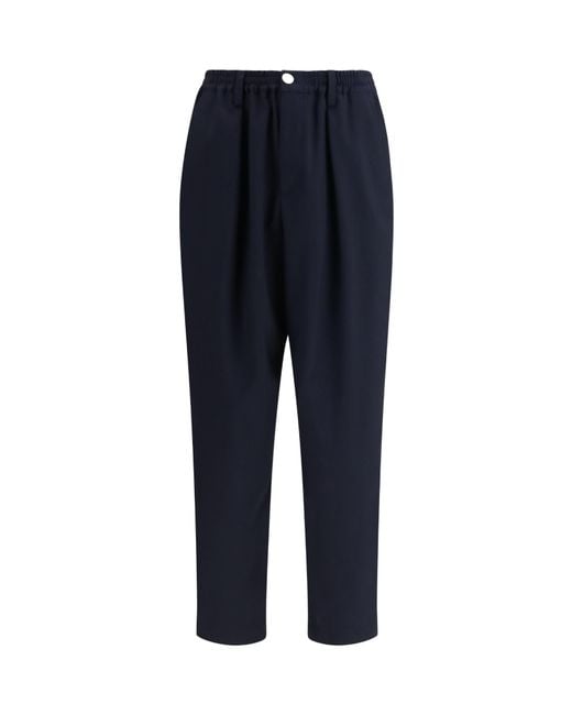 Marni Blue Merino Wool Pants for men