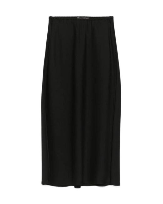 Lisa Yang Black Silk Midi Skirt