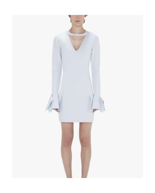 J.W. Anderson Blue Jw Anderson V-Neck Long-Sleeved Mini Dress