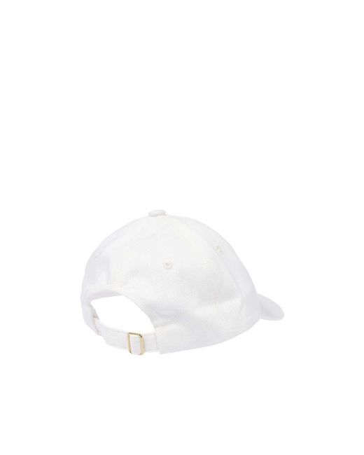 Casablanca White Temple Logo-Patch Cap for men