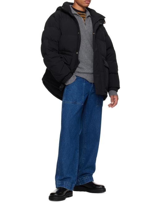 Maison Kitsuné Blue Maison Kitsuné Hooded Puffer Jacket for men