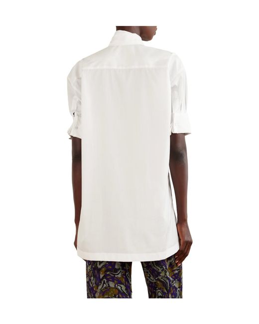 Dries Van Noten White Loose Cotton Shirt