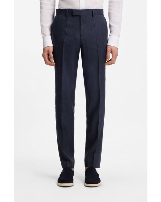 Boss Blue Boss Linen Blend Double-Breasted Suits for men