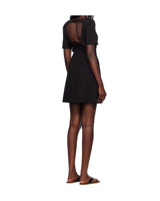 Staud Black Stern Backless Dress