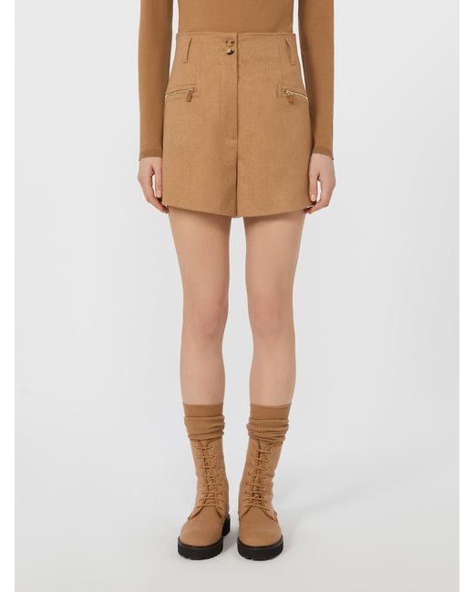 Max Mara Natural Lola High-Waist Shorts
