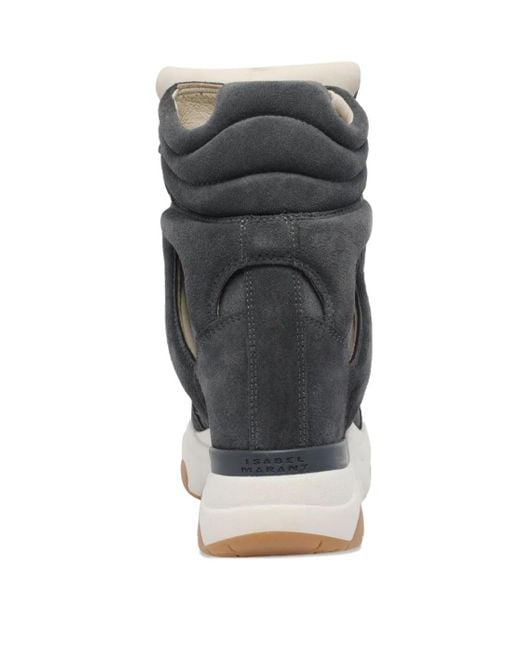 Isabel Marant Black Balskee Touch-Strap Wedge Sneakers