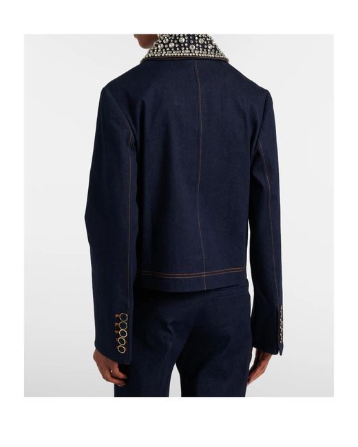 Veronica Beard Blue Button-Down Denim Jacket
