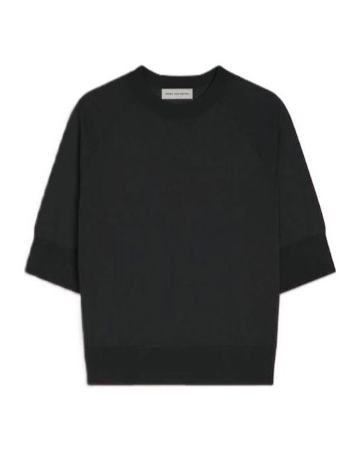 Dries Van Noten Black Crew Neck Sweater