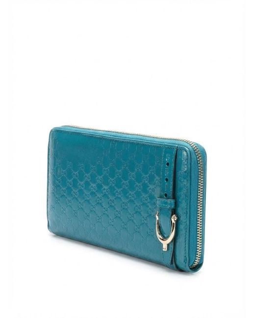 Gucci Blue Gg Jacquard Purse