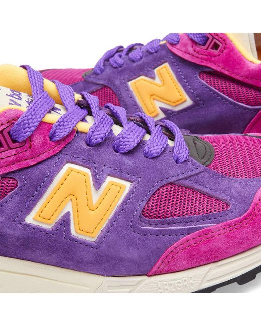 New Balance Purple Logo-Patch Sneakers for men