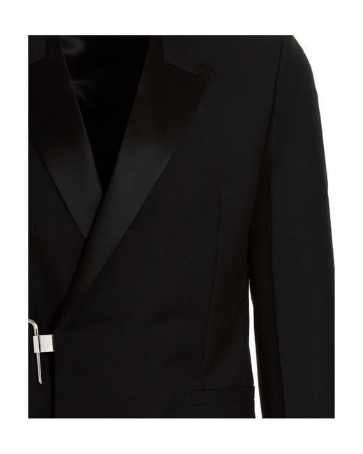 Givenchy Black U-Lock Long-Sleeved Blazer for men