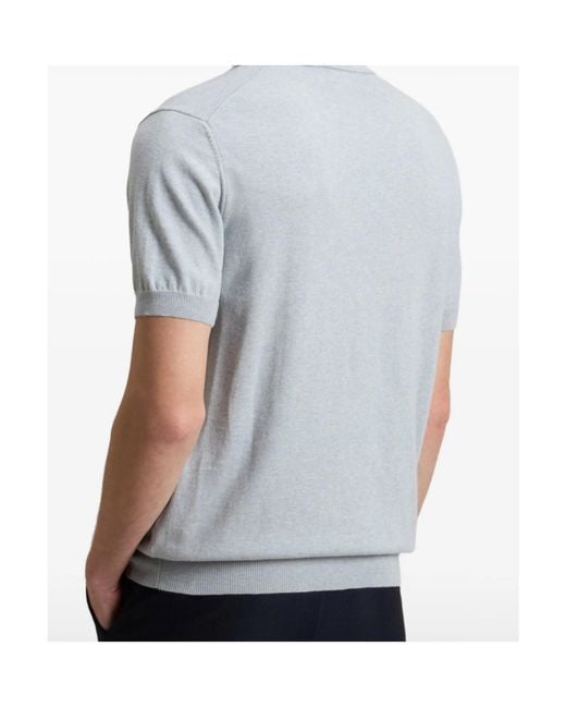 Woolrich Blue Short-Sleeve Cotton Polo Shirt for men