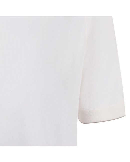 Boss White Collared Short-Sleeved Polo Shirt for men