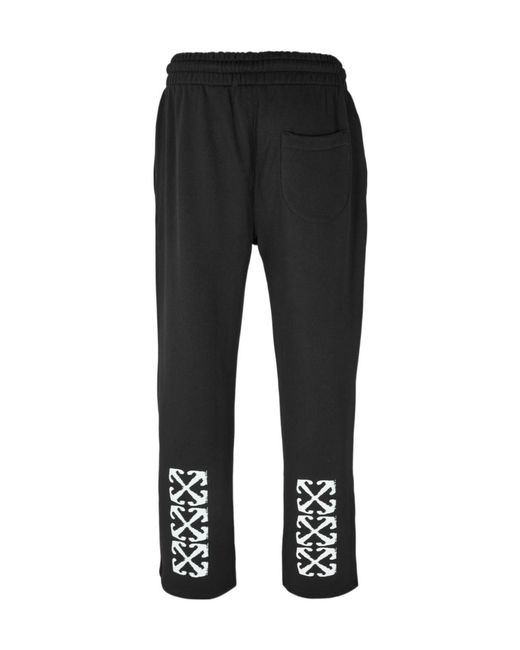 Off-White c/o Virgil Abloh Black Arrow Fleece Closed Hem Joggers for men