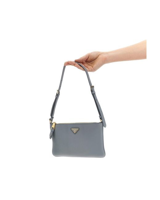 Prada White Leather Pouch