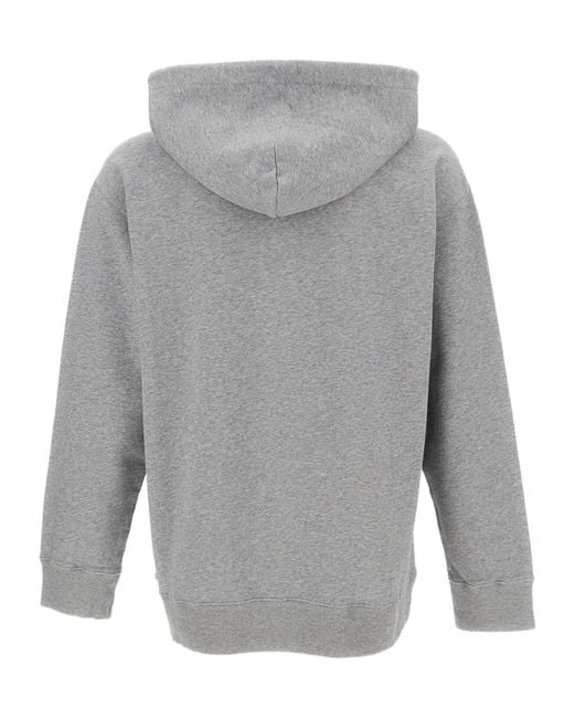 MM6 by Maison Margiela Gray Drawstring Hoodie for men