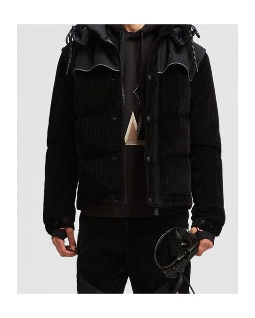 Moncler Black Grenoble Hooded Down Jacket for men
